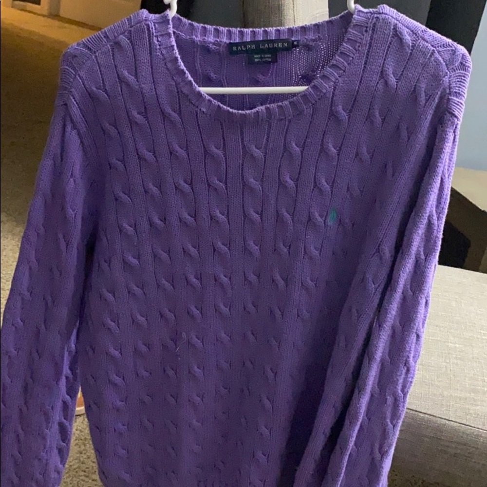 Purple polo sweater